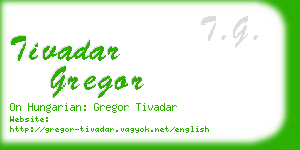 tivadar gregor business card